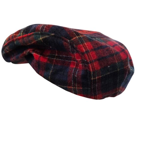 Pendleton Vintage Late 70s–early 80s Boyd Tartan Plaid Wool Newsboy Cap - Picture 9 of 9